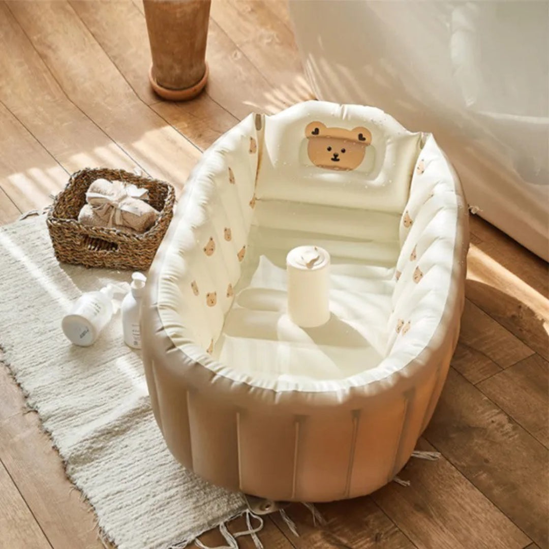 Tragbare aufblasbare Babybadewanne für Reisen
