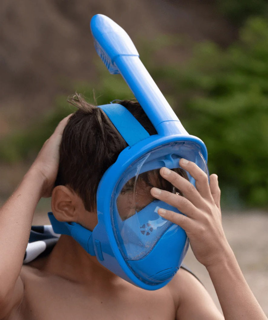 Vollgesichts-Schnorchelmaske für Kinder - 180° Sicht mit Dry Top Technologie