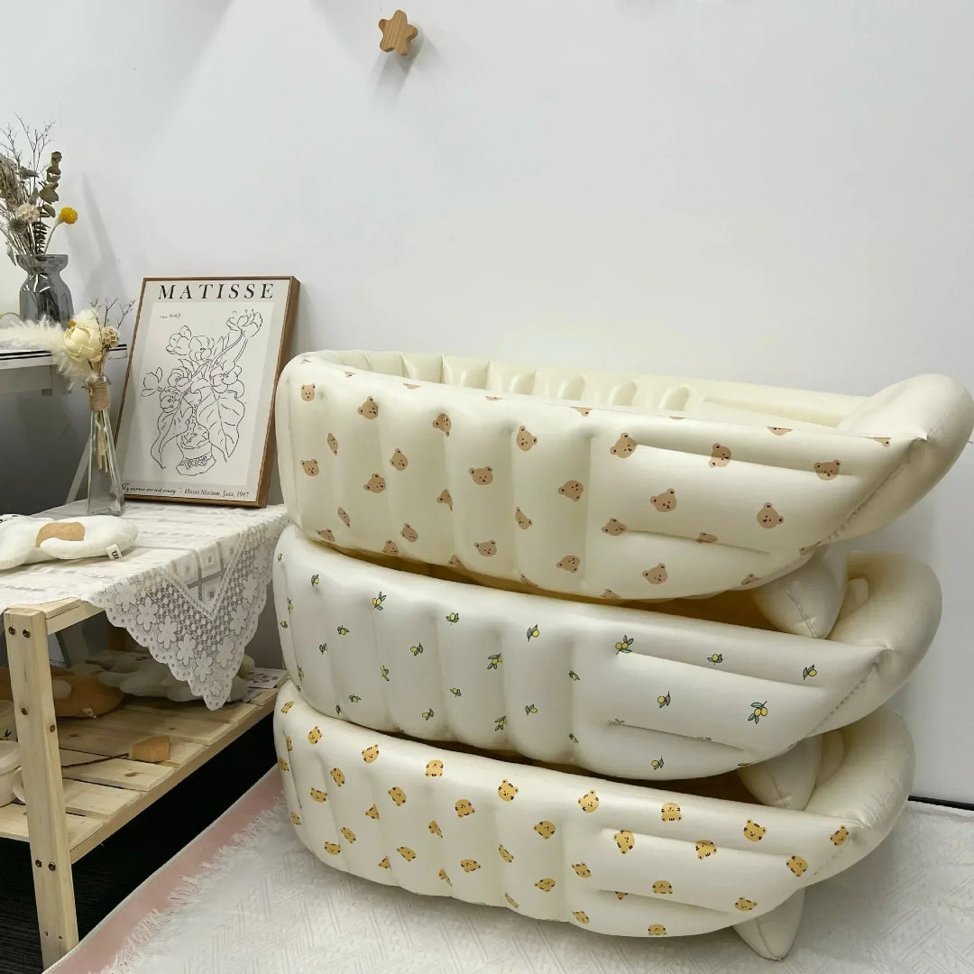 Tragbare aufblasbare Babybadewanne für Reisen