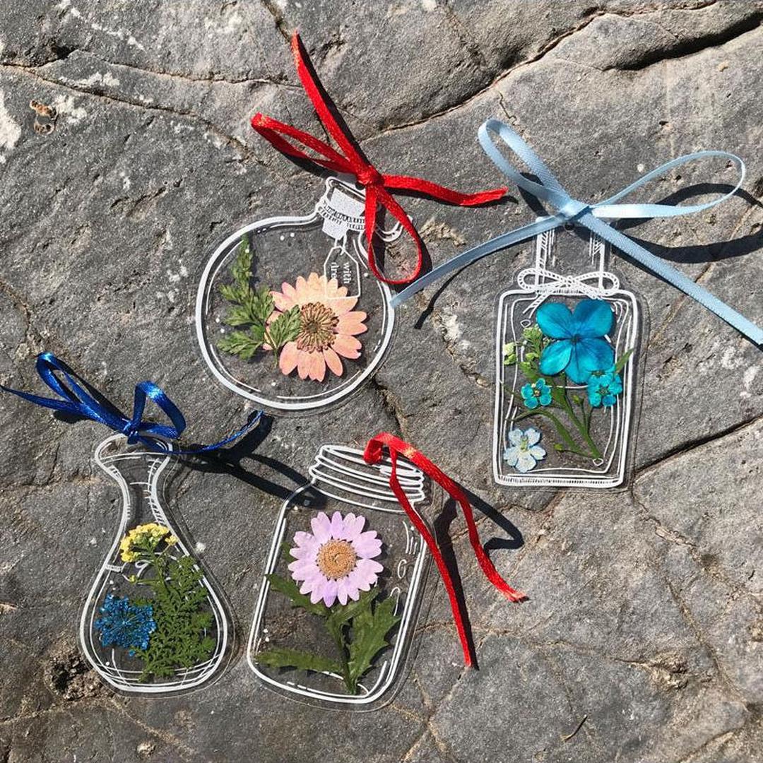 DIY Lesezeichen-Set mit gepressten Blumen - 30-teilige Kollektion
