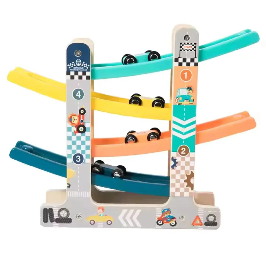 Holzauto-Rampe – Spannendes Rollabenteuer für Kinder