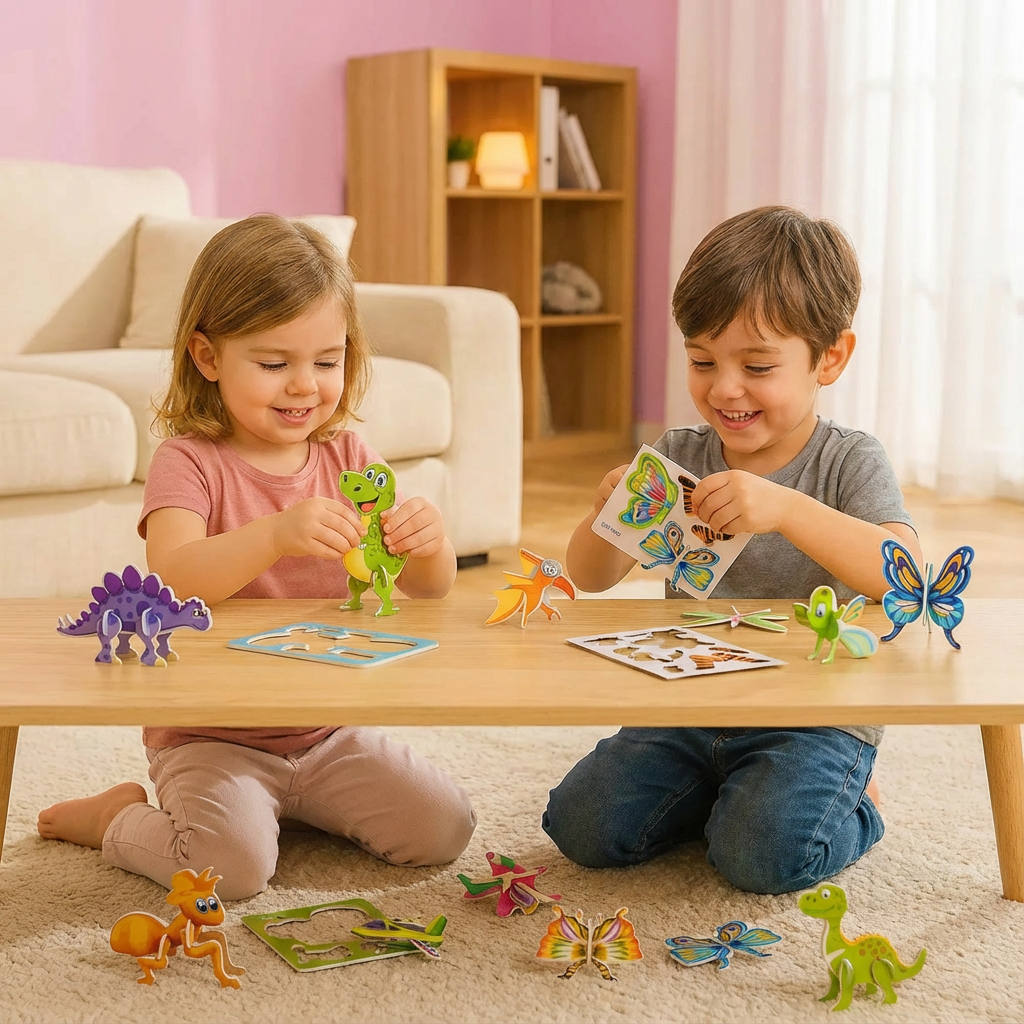 3D Cartoon Puzzle Set for Kids with Colorful Designs | Engaging Learning Tool for Creativity and Fine Motor Skills 2
