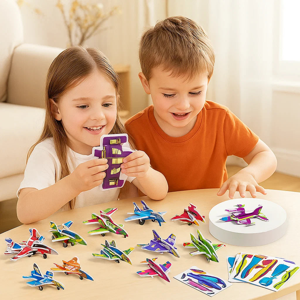 3D-Cartoon-Puzzle-Set für Kinder mit farbenfrohen Designs | Spannendes Lerntool für Kreativität und Feinmotorik