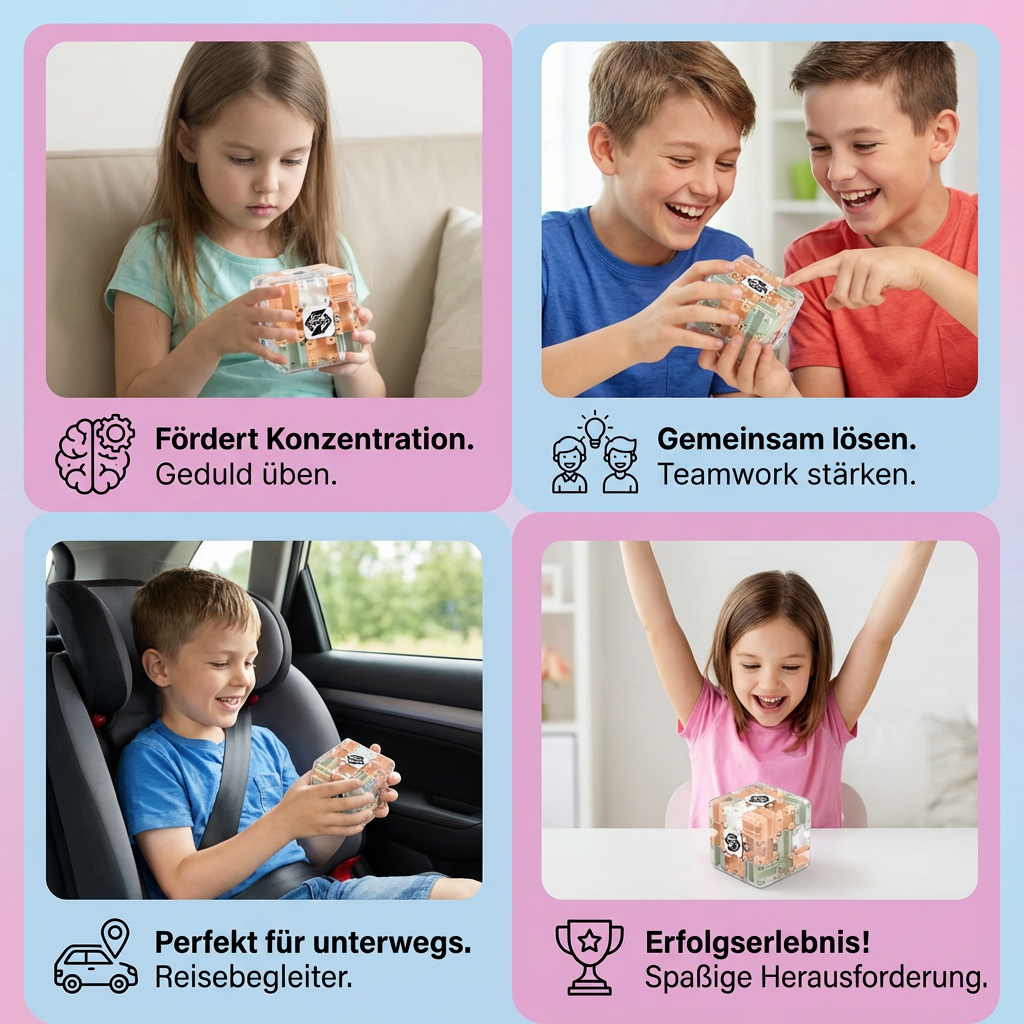 3D Labyrinth Puzzle Cube | Unique Pathways for Enhanced Spatial Thinking | Engaging Brain Teaser for All Ages 3