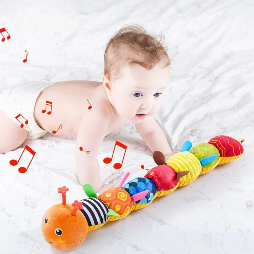 Weiches sensorisches Musikraupe-Spielzeug für Säuglinge