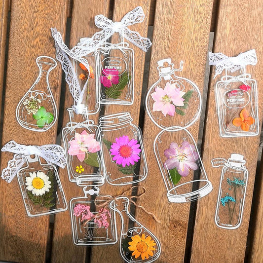 DIY Lesezeichen-Set mit gepressten Blumen - 30-teilige Kollektion