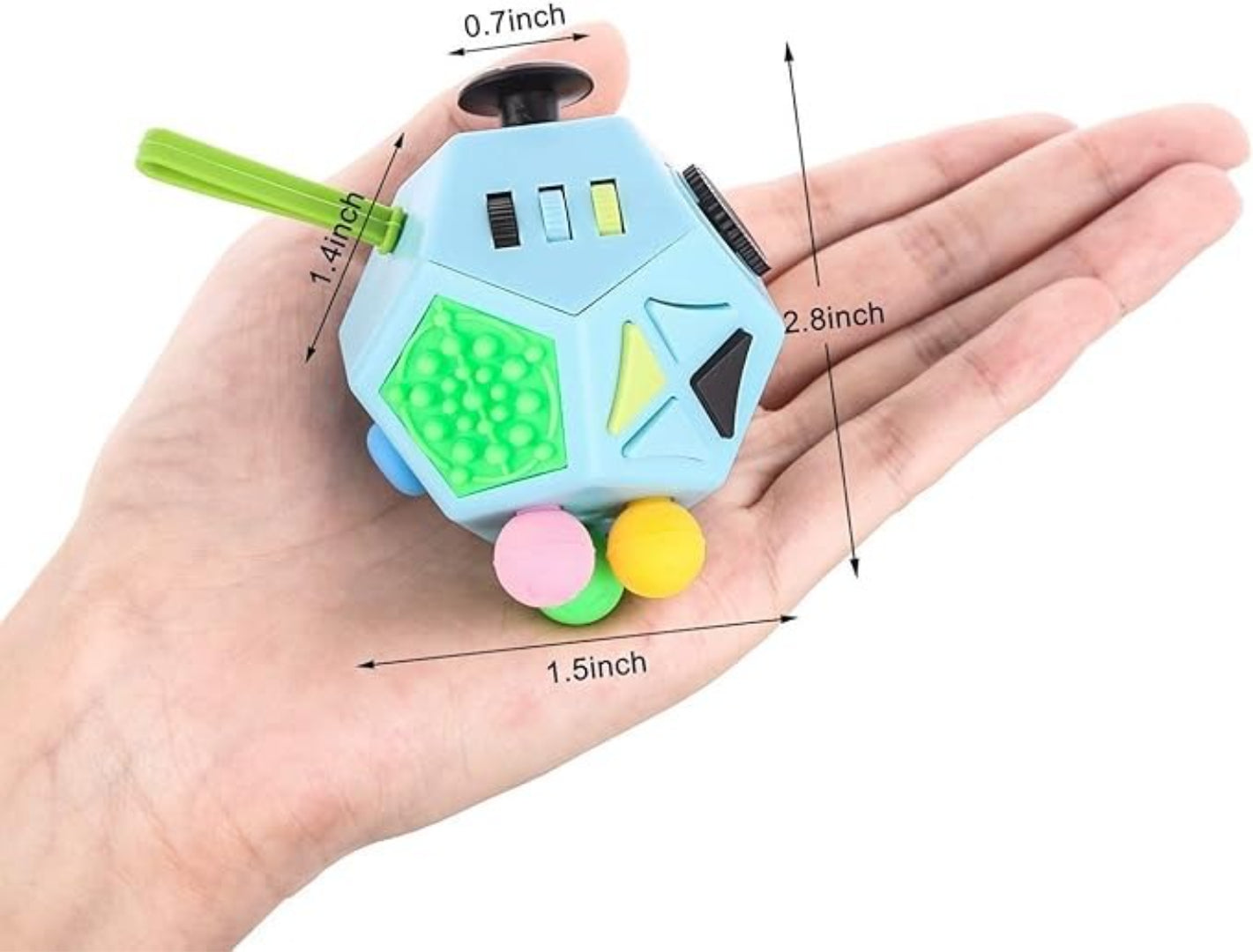 12-in-1 Fidget-Sensorwürfel - Stressabbau-Spielzeug