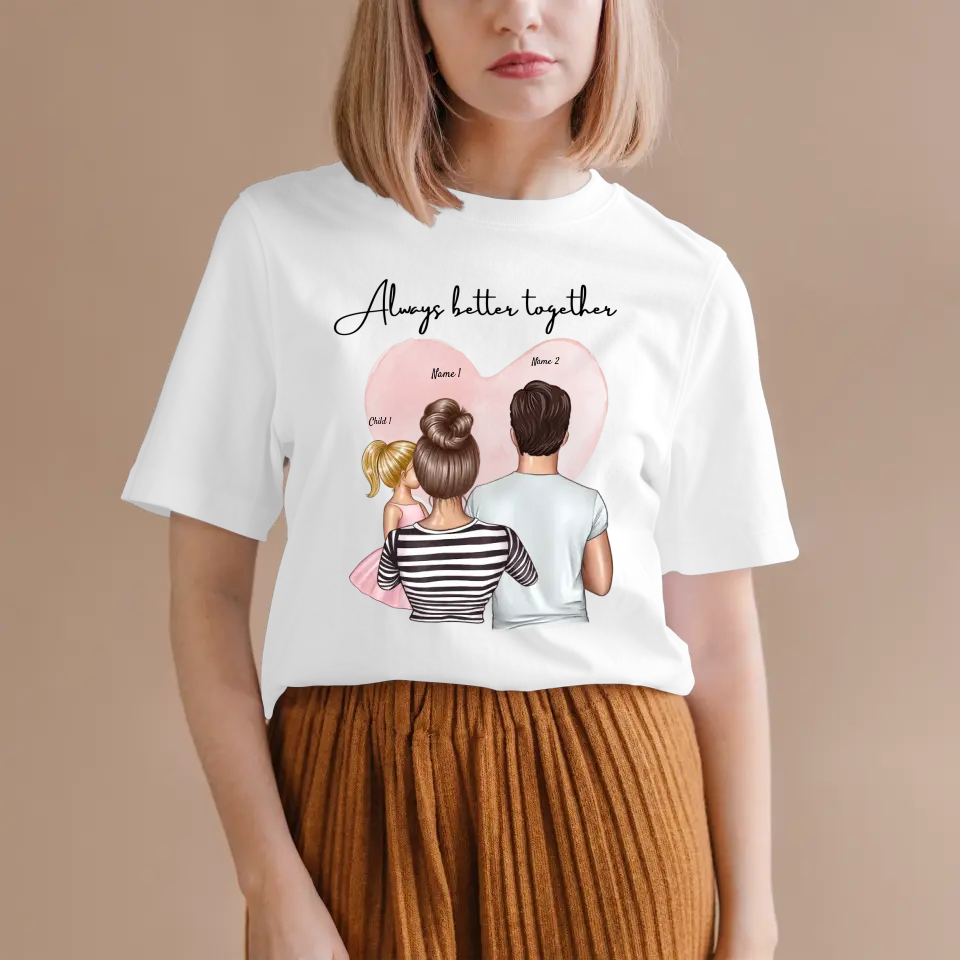 Famille heureuse - T-shirt personnalisé