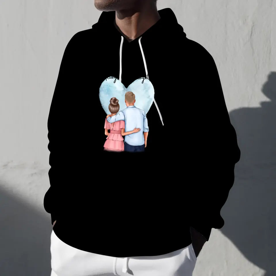 Best couple hug - Personalized Hoodie