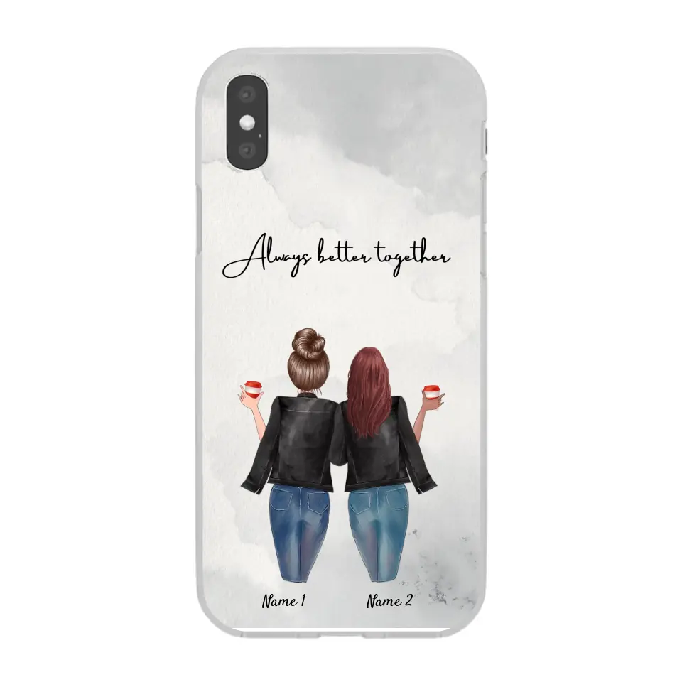 Best Friends Leather Jacket - Customized Phone Case