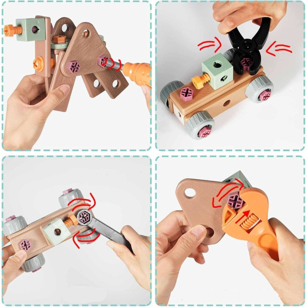 100-teiliges Bauwerkzeug-Set – Fantasievolles Spielzeug zum Bauen
