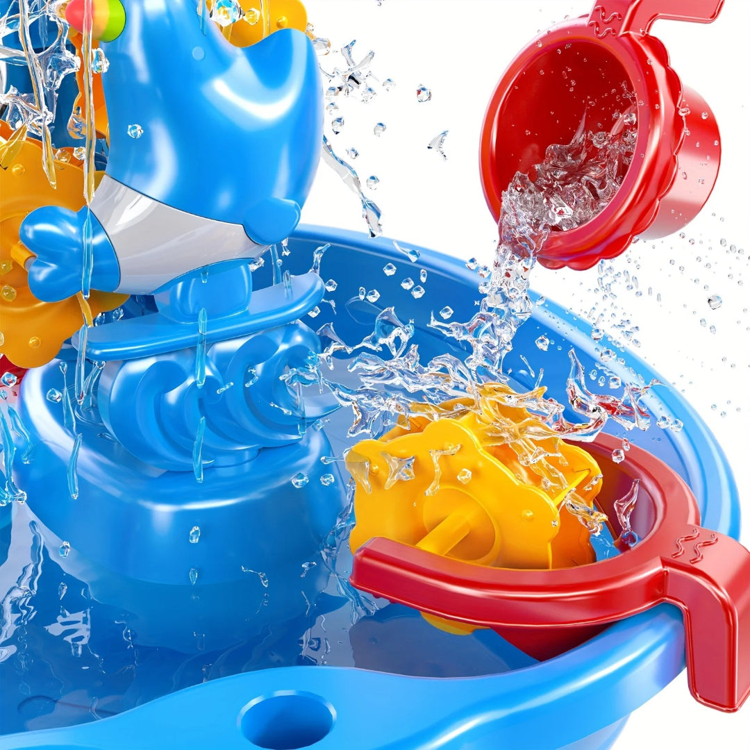 3-stufiger Outdoor-Sinnes-Spieltisch für Sand- und Wasseraktivitäten