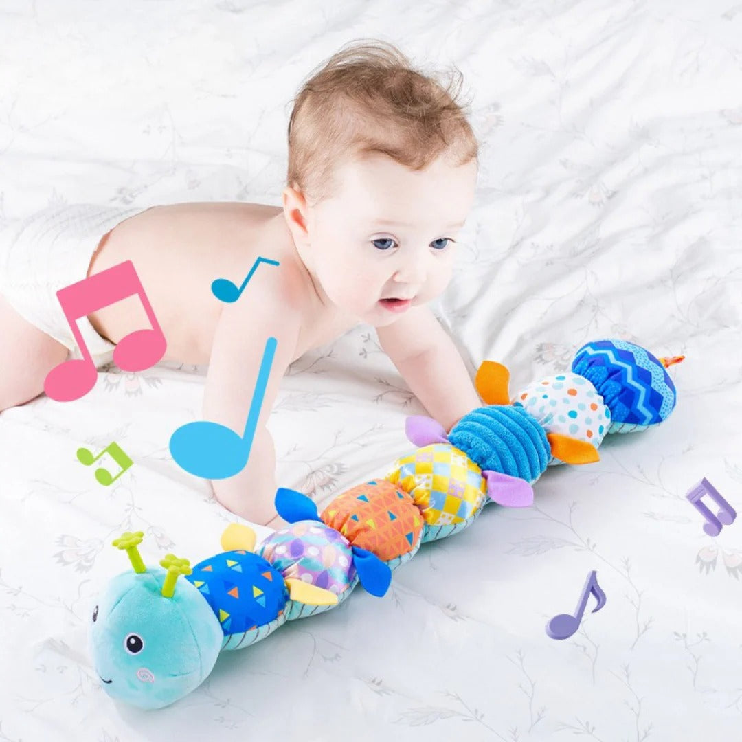 Weiches sensorisches Musikraupe-Spielzeug für Säuglinge