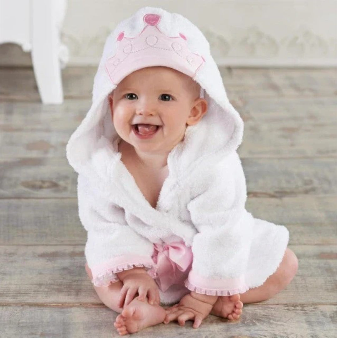 Weicher und saugfähiger Baby-Bademantel mit Tiermotiv