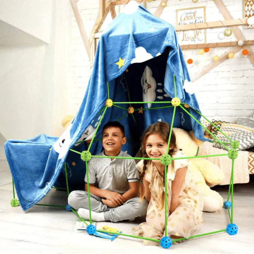Kinder-Fort-Bau-Kit: Innen- und Außenzelte-Bausatz