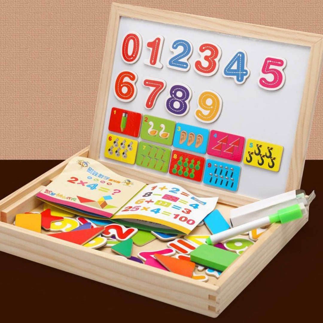 2-in-1 Montessori Zeichentisch – Magnet- & Tafel-Kombination