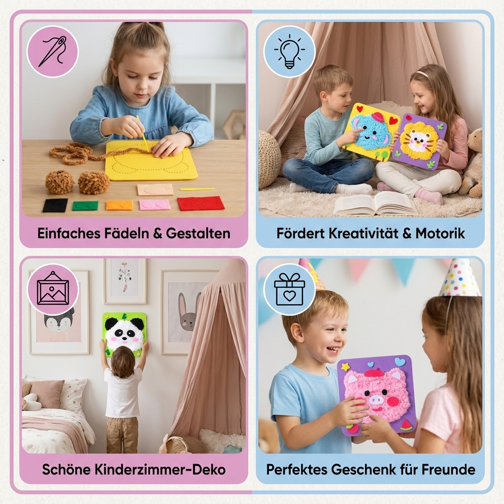 Creative Doll Craft Kit | DIY Embroidery Set with Easy Instructions | Fun Activity for Imaginative Play 4