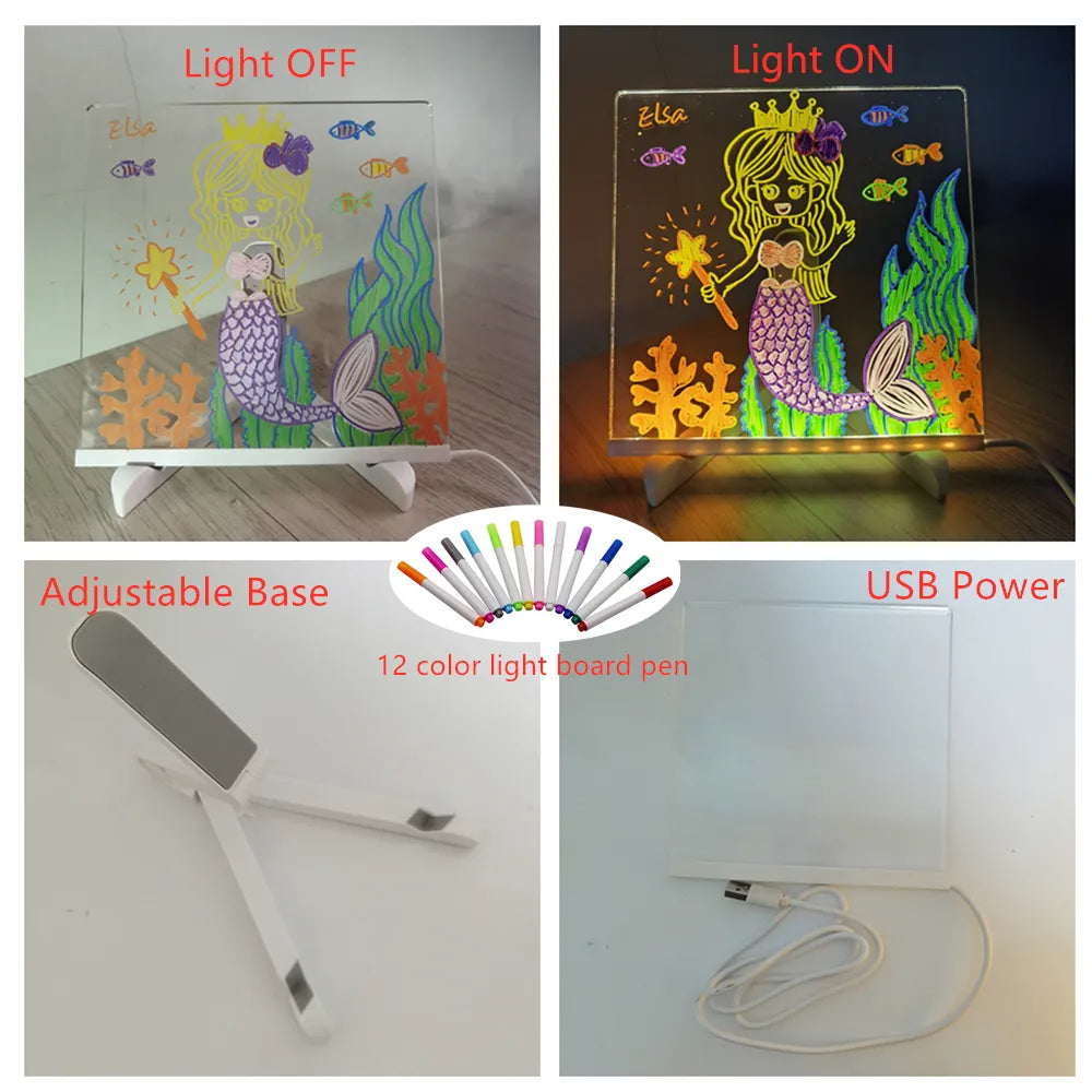 Creative Glow | LED Drawing Board with Vibrant Glow & Energy Efficiency | Perfect for Art and Messages 6