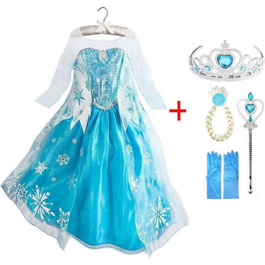 Prinzessinnenkostüm-Set mit Accessoires - Königinnenkleid