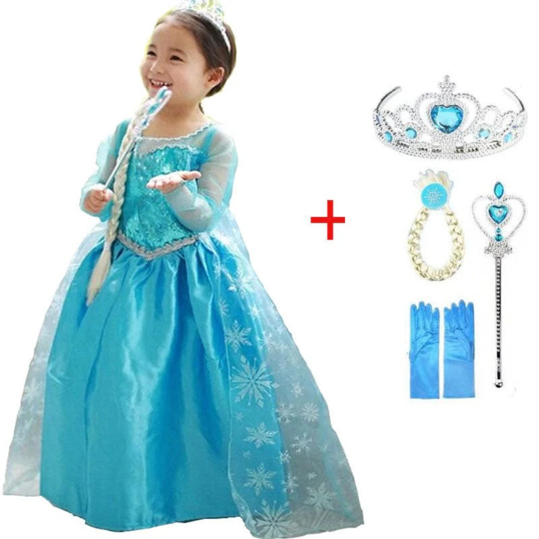 Prinzessinnenkostüm-Set mit Accessoires - Königinnenkleid