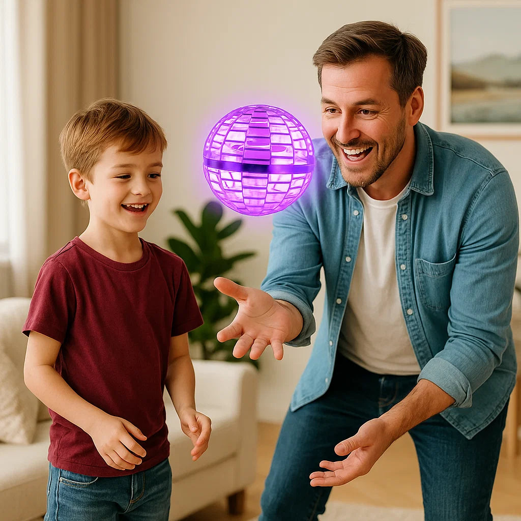 GlowSphere | Floating Game Ball with LED Effects | Rechargeable Fun for All Ages 8