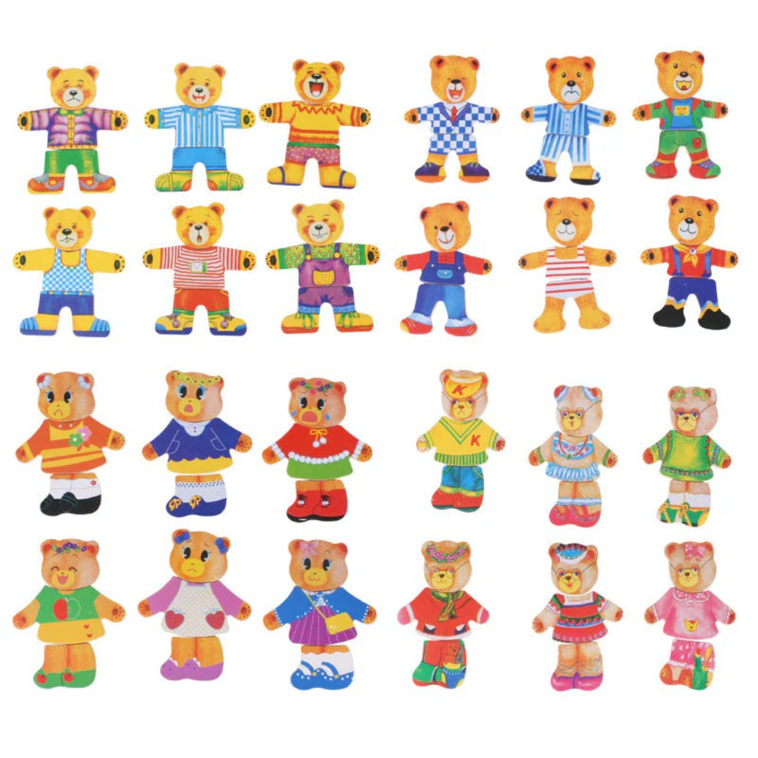 Holzpuzzle zum Ankleiden: Outfit-Matching-Spiel