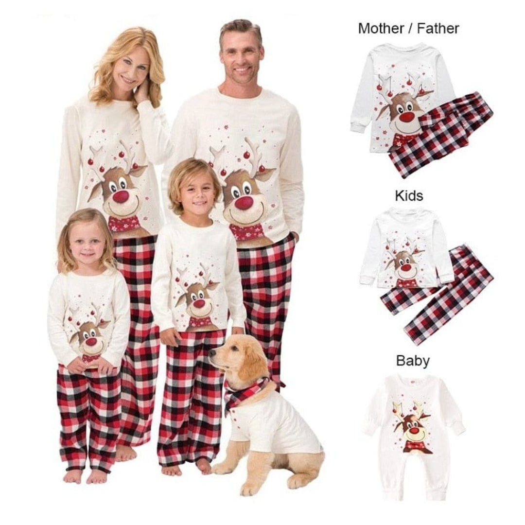 Rentier-Themen Familien-Weihnachtsoutfit Set