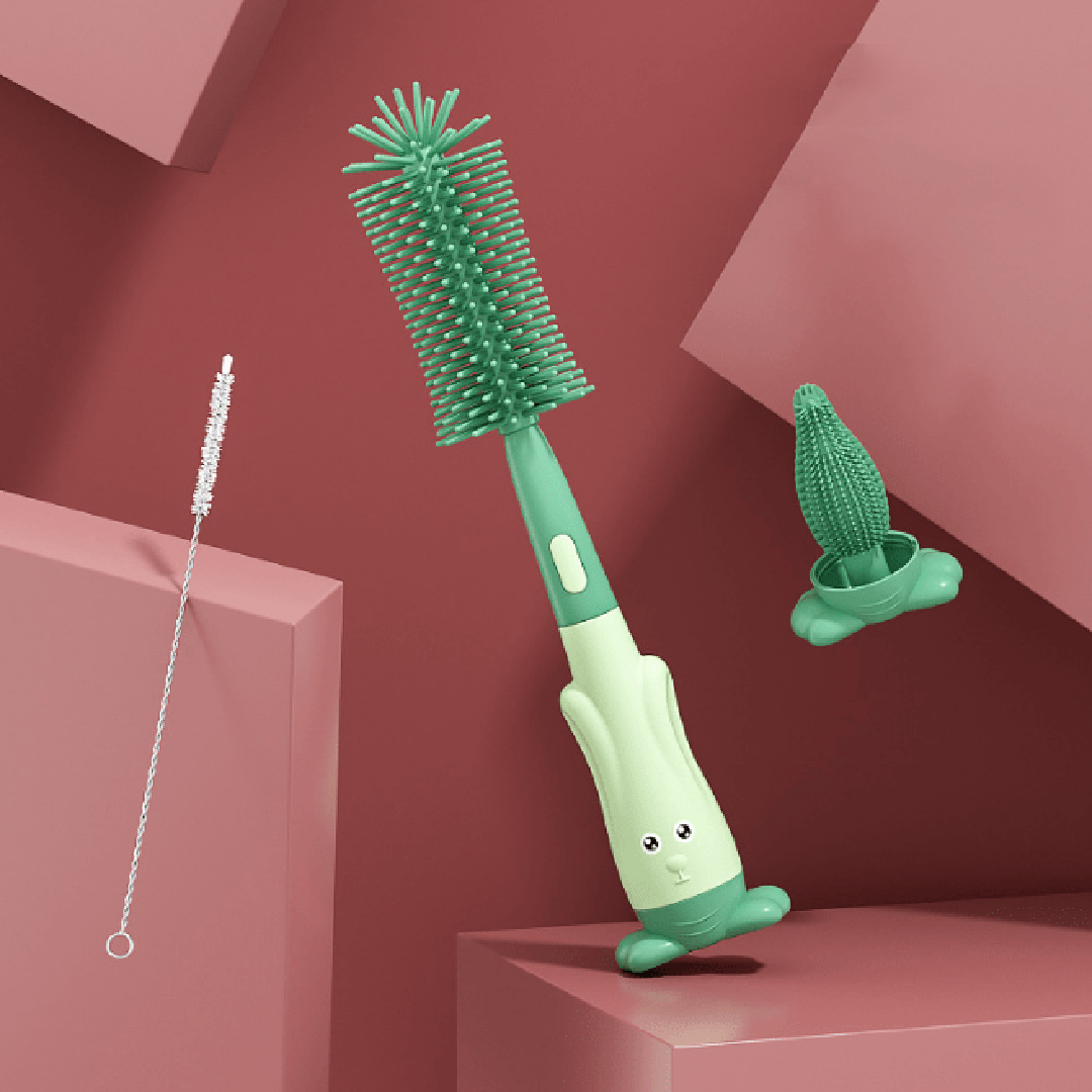3-in-1 Silikon Flaschenbürsten Reinigungsset