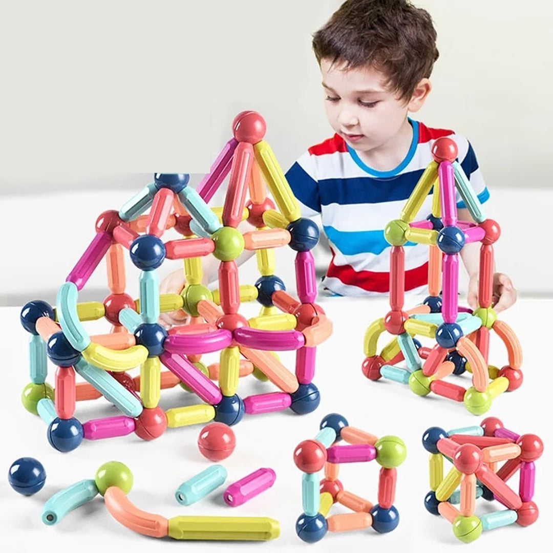 Magnetisches Bau-Set – Stäbe und Verbindungen