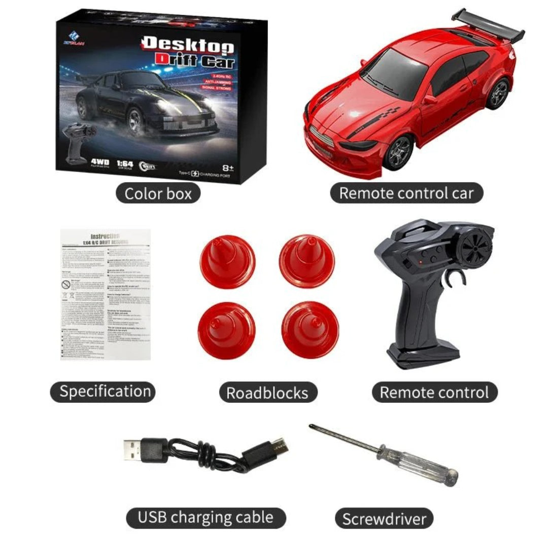 1:64 Maßstab RC Drift Auto – Kompaktes Fernsteuer-Rennfahrzeug