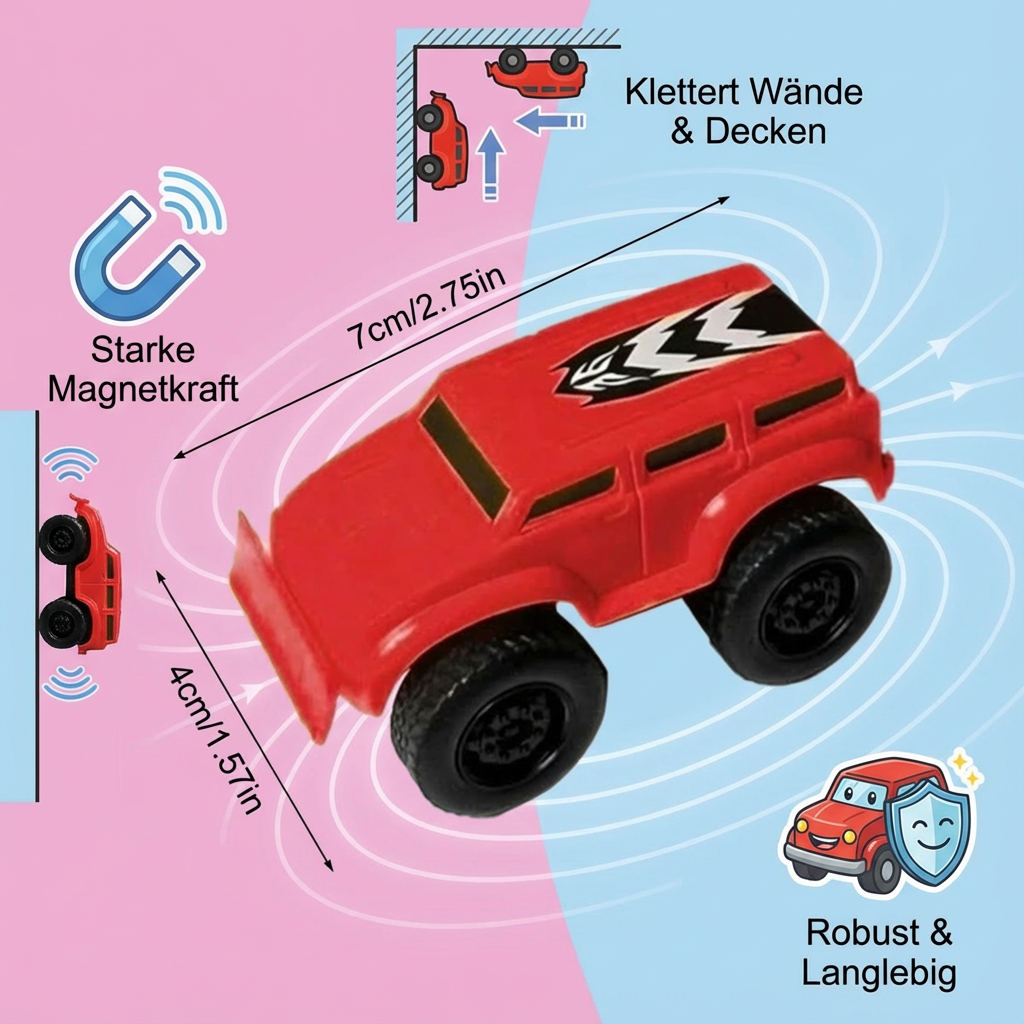 Magnetic Wall Climbing Cars | Durable Design with Vibrant Colors | Fun Toy for Endless Adventures 5