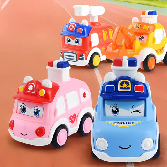 4-teiliges Rettungsfahrzeug-Actionfiguren-Set