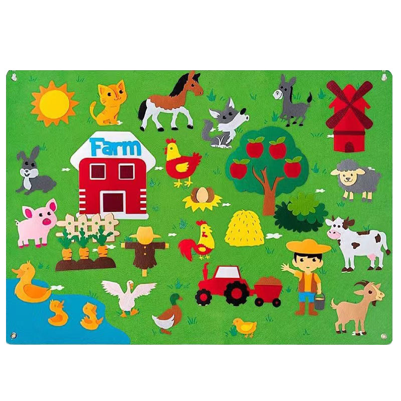 Montessori Felt Worlds | Educational Toy with Colorful Animal Figures | Engaging Learning Experience for Imagination and Creativity 9