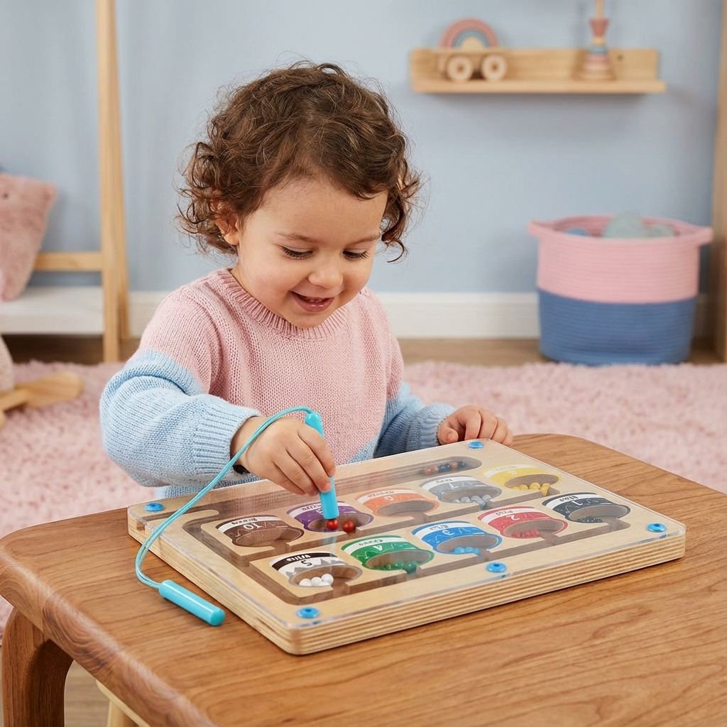 Montessori Magnetic Labyrinth | Educational Toy for Motor Skills Development | Fun Learning Experience for Kids Age 3+ 0