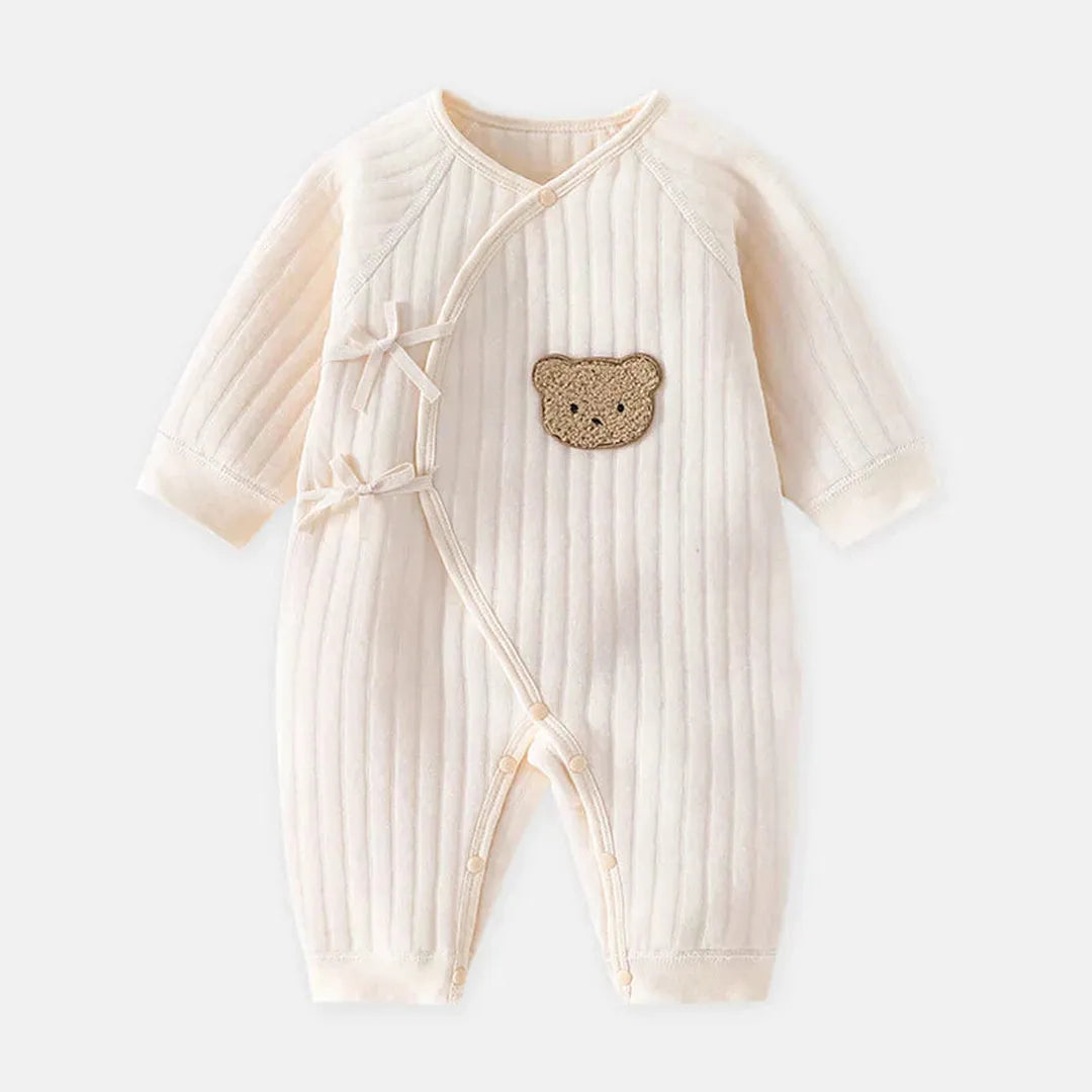 Langarm-Bärendruck Baby Overall Bodysuit
