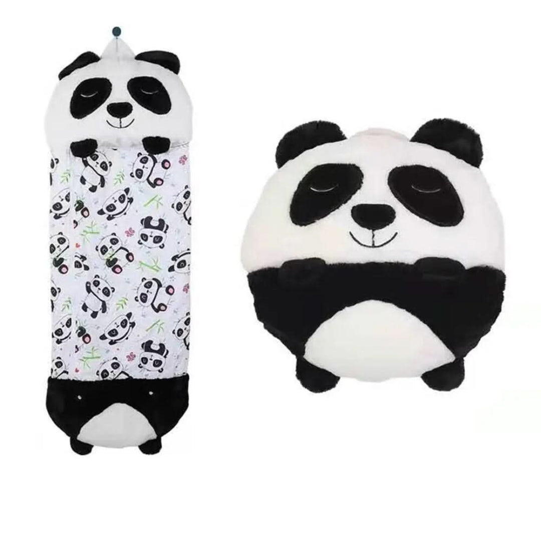 2-in-1 Plüsch-Kinder-Schlafsack mit Kuscheltier