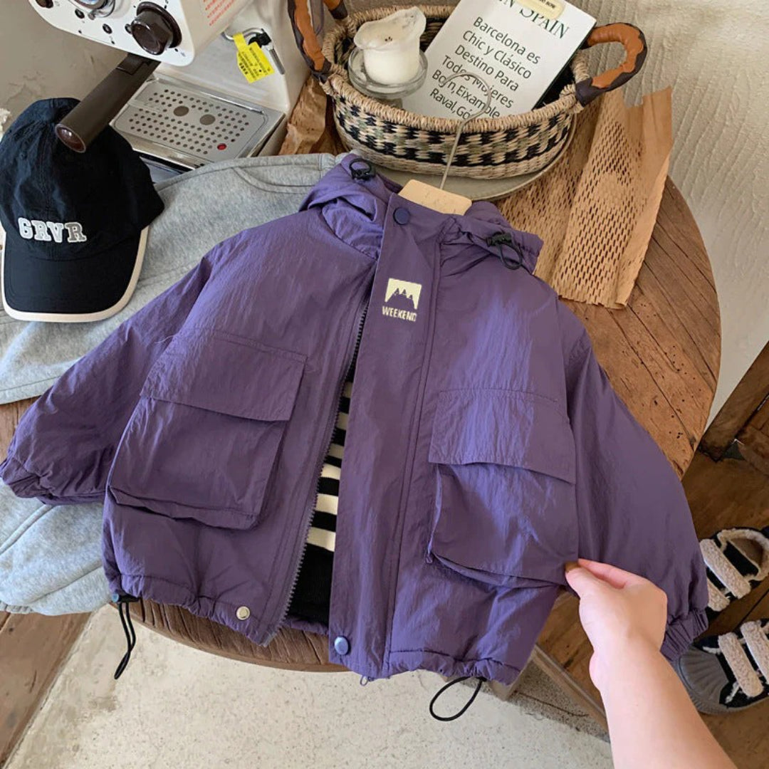 Unisex Polyester Kapuzenwindjacke