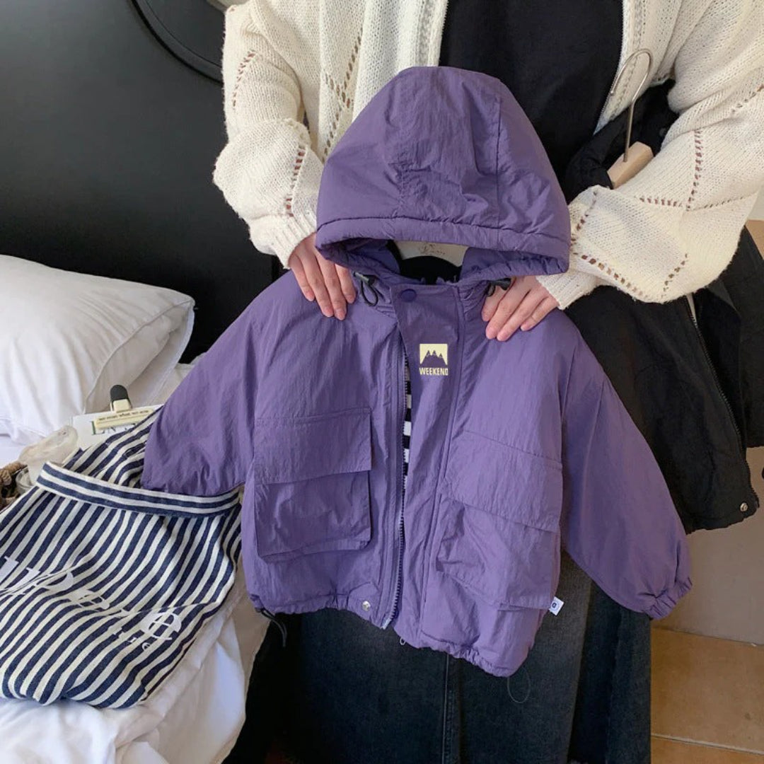 Unisex Polyester Kapuzenwindjacke