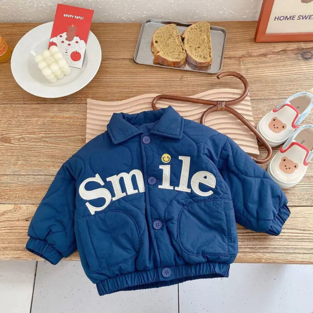 Unisex Kinder Steppjacke mit Knopfverschluss