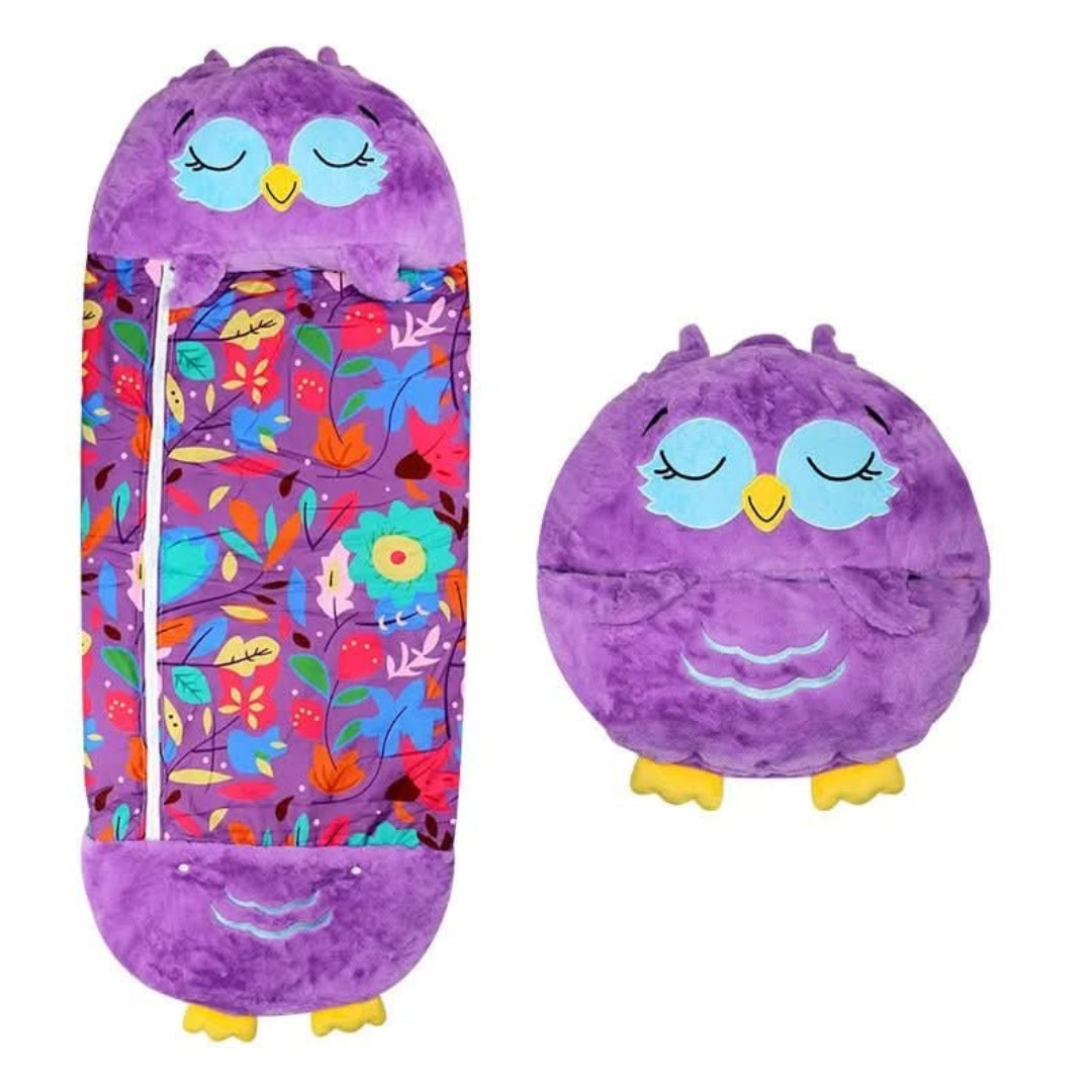 2-in-1 Plüsch-Kinder-Schlafsack mit Kuscheltier