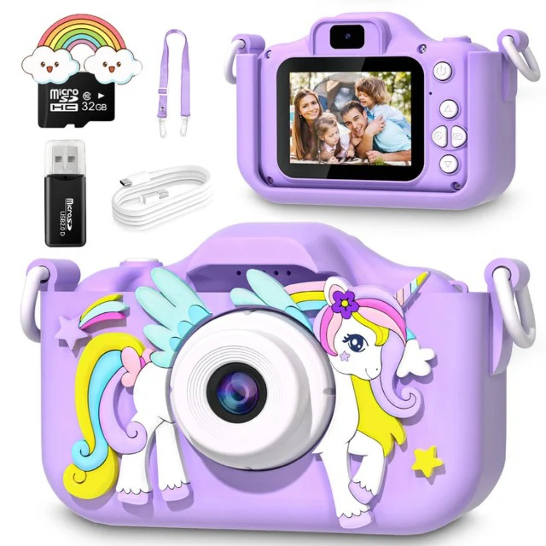 Einhorn HD Kamera: Fotos und Videos mit der enthaltenen 32GB SD-Karte aufnehmen