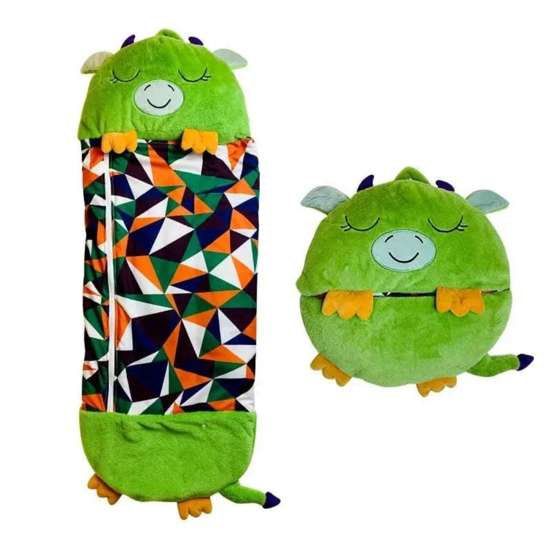 2-in-1 Plüsch-Kinder-Schlafsack mit Kuscheltier