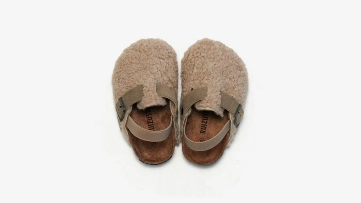 Unisex Kinder Woll-Mokassins