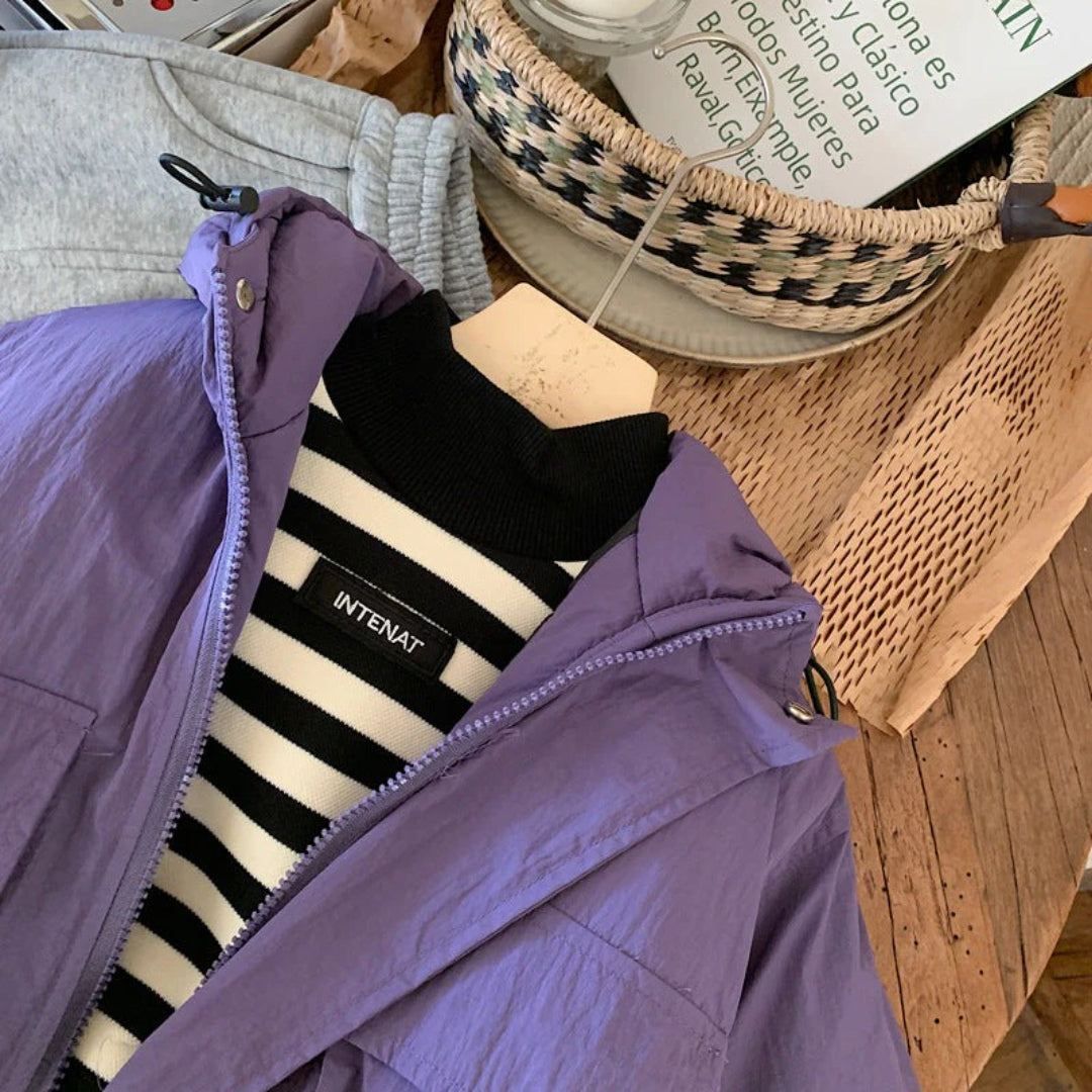Unisex Polyester Kapuzenwindjacke