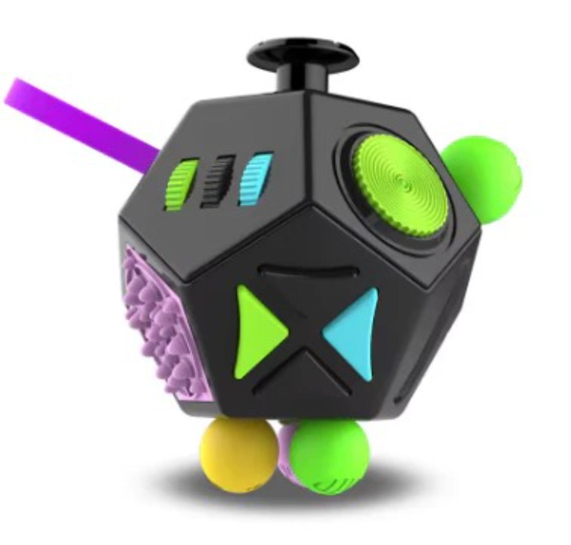 12-in-1 Fidget-Sensorwürfel - Stressabbau-Spielzeug