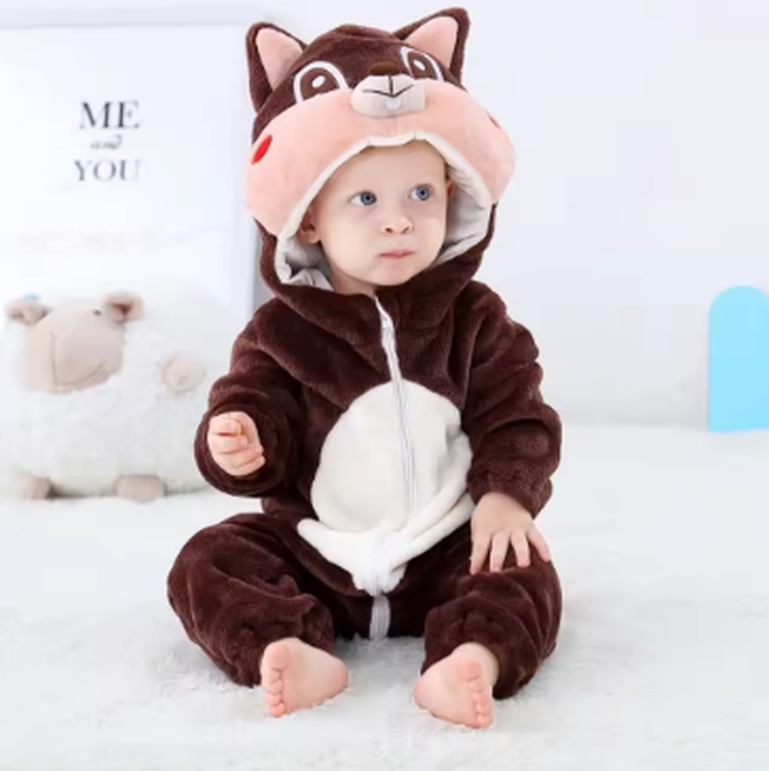 Gemütlicher Flanell Baby-Overall - Weiches Outfit für einfache Wechsel