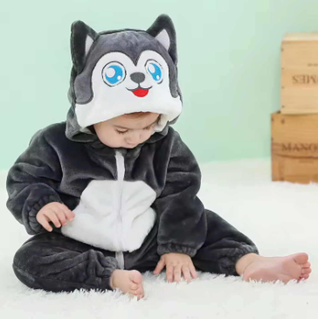 Gemütlicher Flanell Baby-Overall - Weiches Outfit für einfache Wechsel