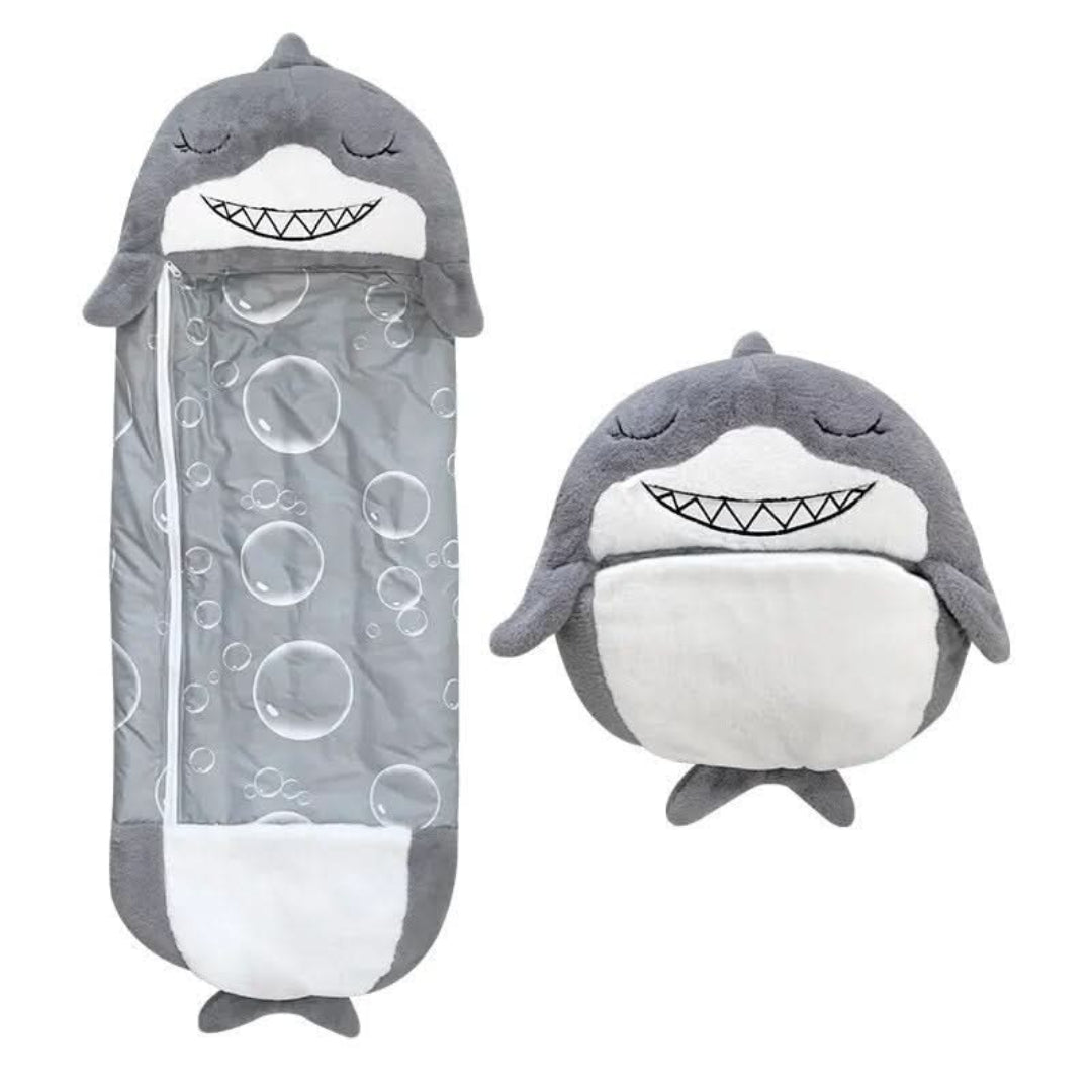 2-in-1 Plüsch-Kinder-Schlafsack mit Kuscheltier