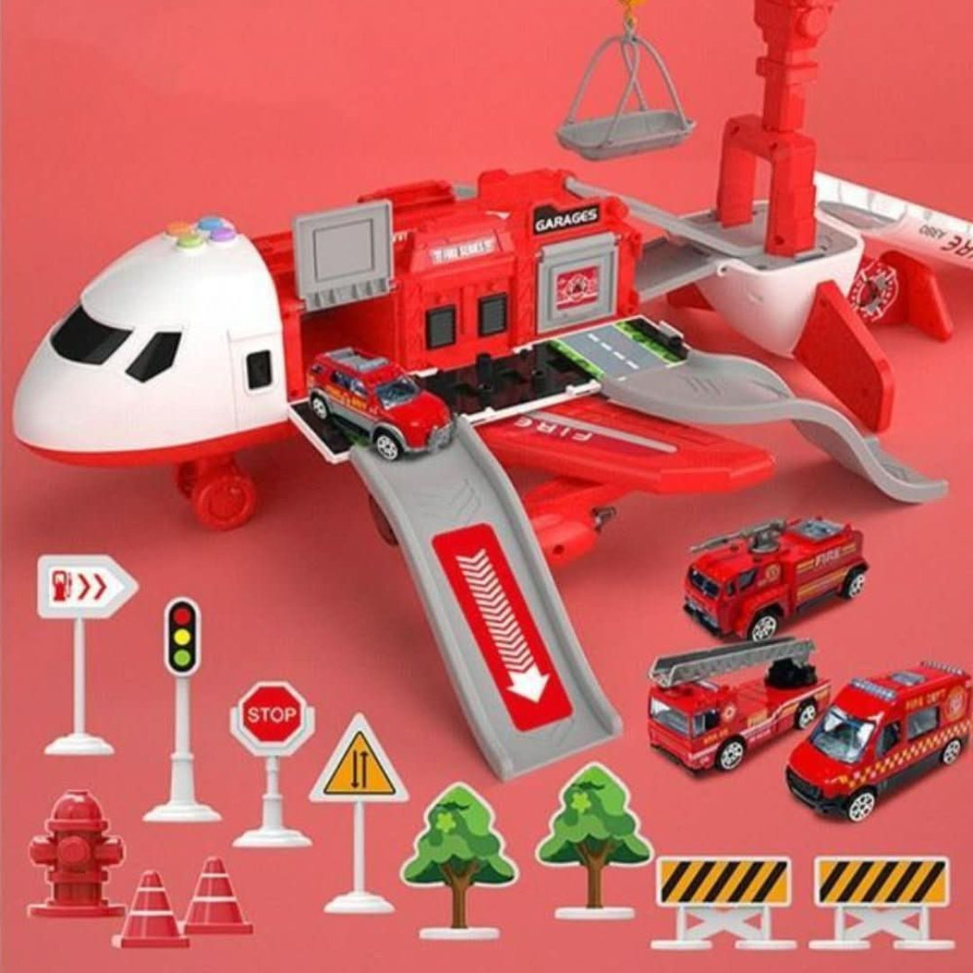 Flugzeug- und Fahrzeug-Spielset – Fantasievolles Abenteuer-Spielzeug