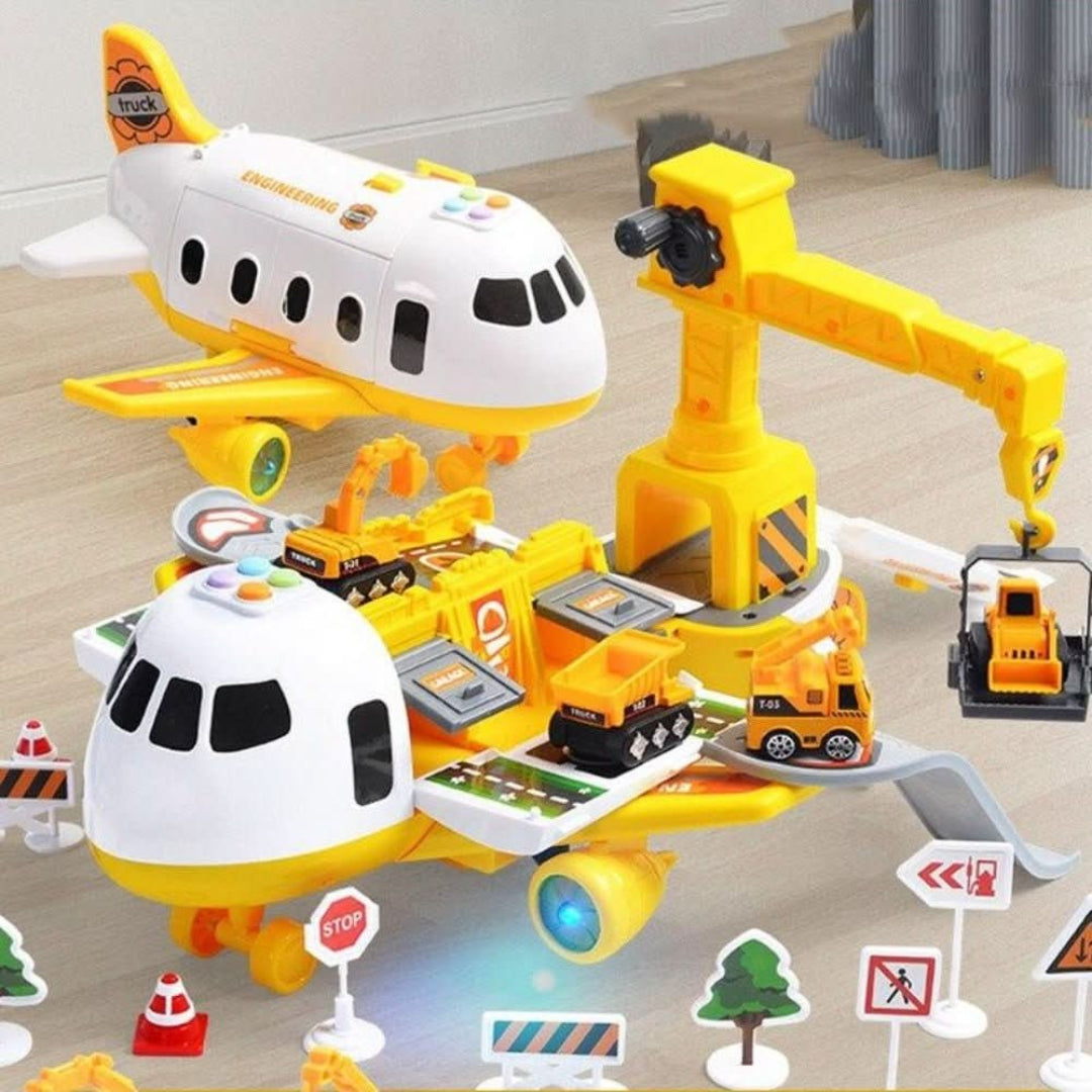 Flugzeug- und Fahrzeug-Spielset – Fantasievolles Abenteuer-Spielzeug